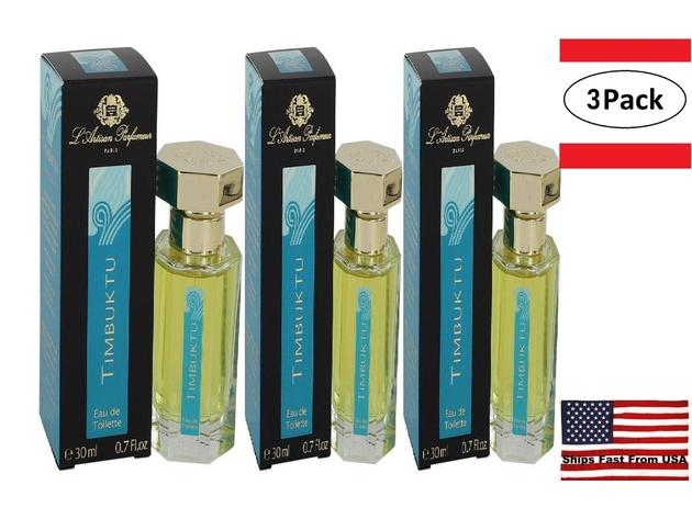 3 Pack Timbuktu by L'artisan Parfumeur Eau De Toilette Spray 0.7 oz for Men