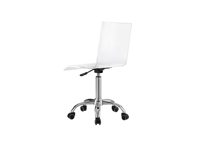 Casandra Clear Acrylic Task Chair (Chrome Frame)