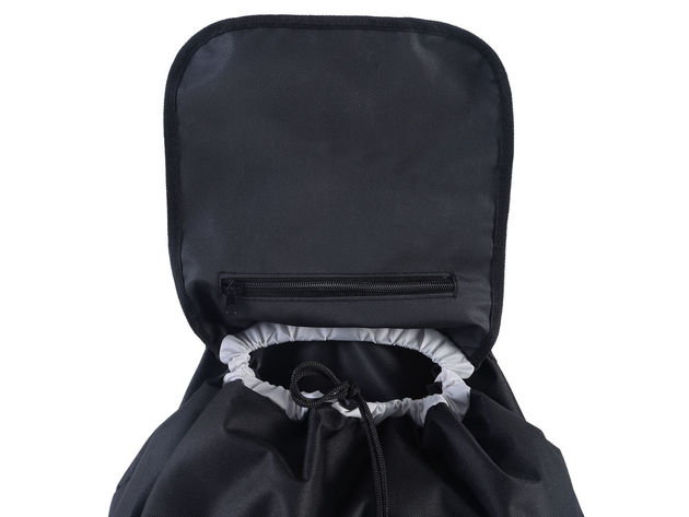 Costway Black Large Capacity Light Weight Wheeled Shopping Trolley Push Cart Bag - Black