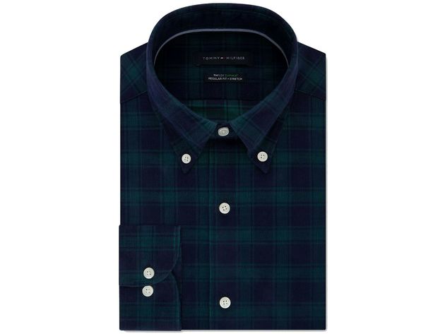 tommy hilfiger classic fit dress shirt Tommy Hilfiger Mens Regular fit Dress Shirt Small 14-14.5 34-35 Blue P –  Bristol Apparel Co main image 0