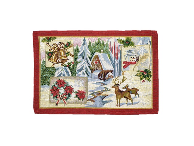 Homvare Table Placemats, Holiday Dinner, Parties, Home Décor, Woven Tapestry 13”X19”-Set of 4