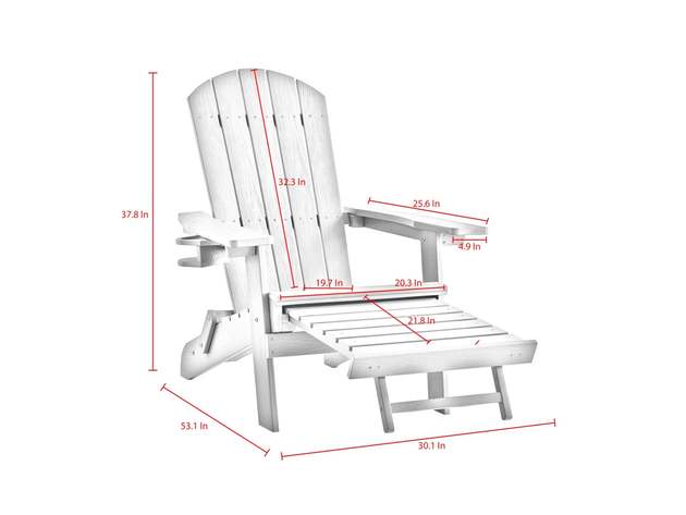 Cal Adirondack Chair Brick Red