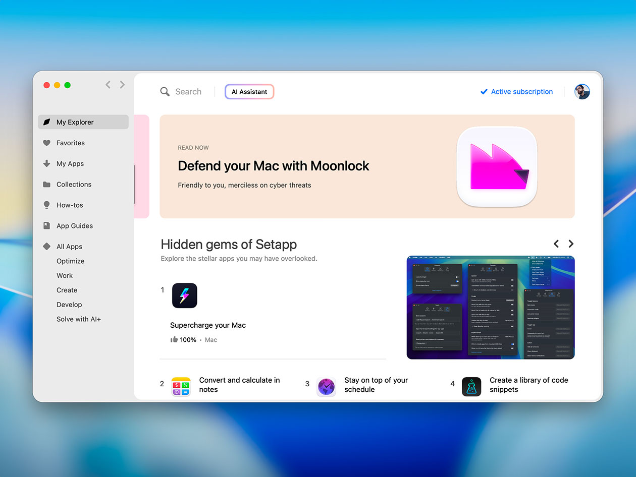 Setapp AI: 1-Year Subscription (Enthusiast Plan)