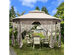 Costway 10'x12' Patio Gazebo Canopy Shelter Double Top Netting Sidewalls Beige