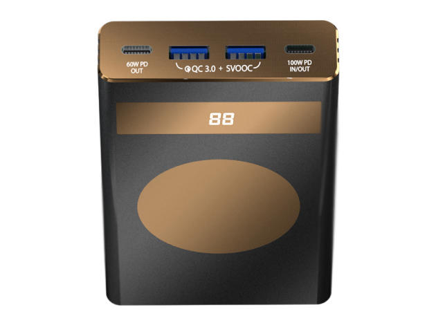 Flash 2.0 USB-C Graphene 210W Power Bank (Black/Gold)