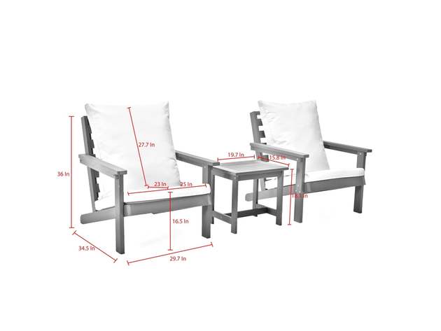 Salman Outdoor 3 Piece Seating Group