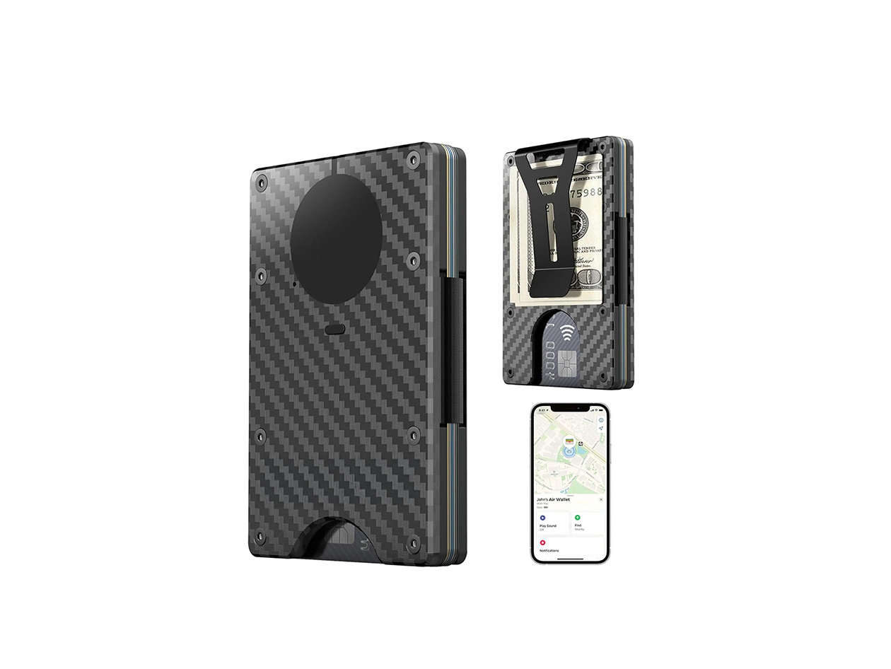 Smart Slim Wallet With GPS and RFID (Carbon Fiber Look)