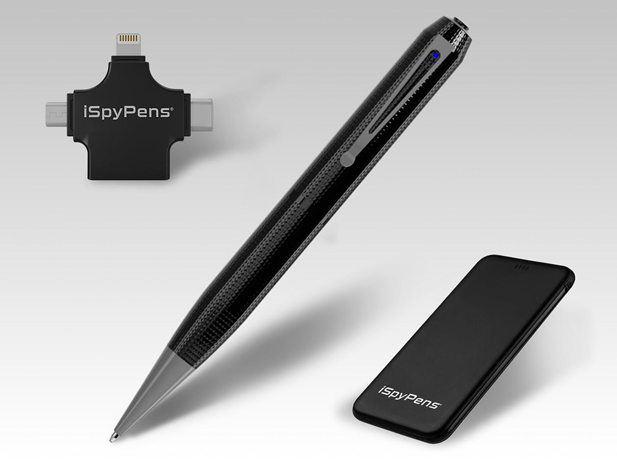 iSpyPen Pro X 2K HD Recording Camera Pen 128GB (Gray/Bundle)