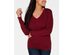 Karen Scott Women's Cable-Knit V-Neck Sweater Red Size Large