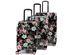 Essence 3 Piece Expandable Luggage Set Winter Flowers 
