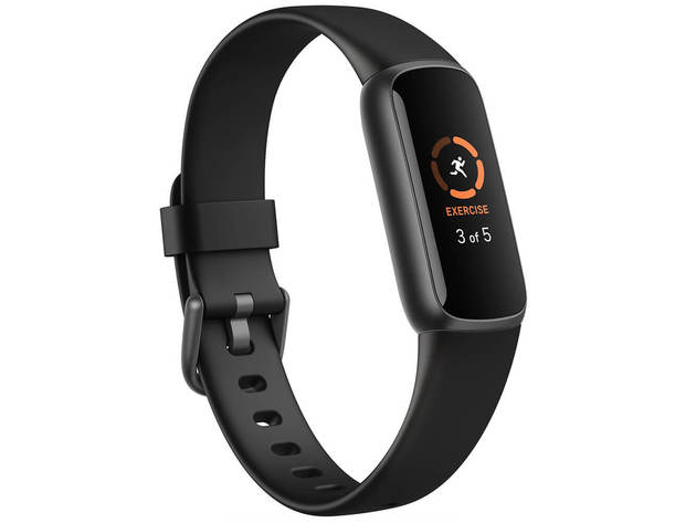 Fitbit FB422BKBK Luxe Fitness & Wellness Tracker - Black/Graphite Stainless Steel