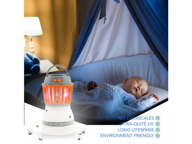 Bug Zapper-Portable Mosquito Eliminator & Camping Lantern Insect Fly Killer