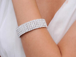 Sparkling SIlver Layer Crystal Tennis Bracelet 