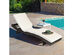 Costway 2 Piece Patiojoy Patio Rattan Folding Lounge Chair Chaise Adjustable White Cushion
