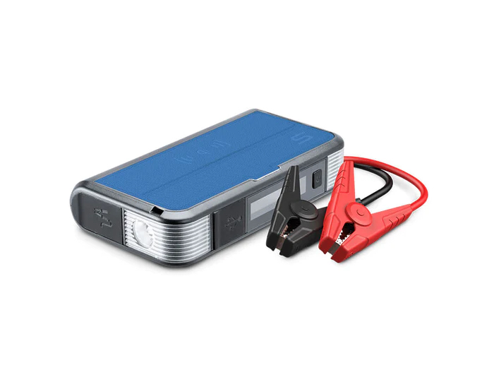 TYPE S 12V 6.0L Battery Jump Starter with Built-In Cable, LCD Display & 8,000mAh Qi Power Bank (Blue/Lightning)
