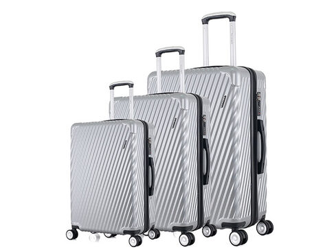 Vittorio Torino 3-Piece Luggage Set (Silver) | StackSocial