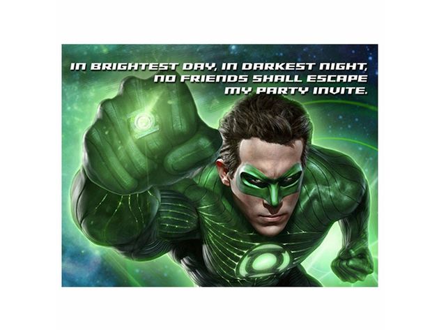 Green Lantern Pack of 8 Invitations