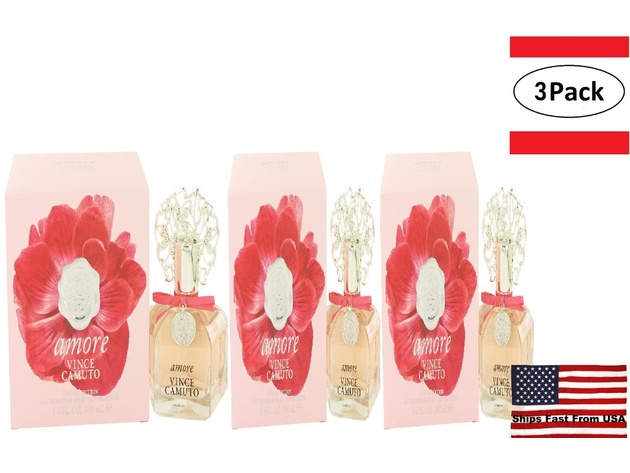 3 Pack Vince Camuto Amore by Vince Camuto Eau De Parfum Spray 3.4 oz for Women