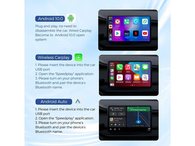 PlayAIBox Apple CarPlay & Android Auto Wireless Adapter with Streaming Service Support