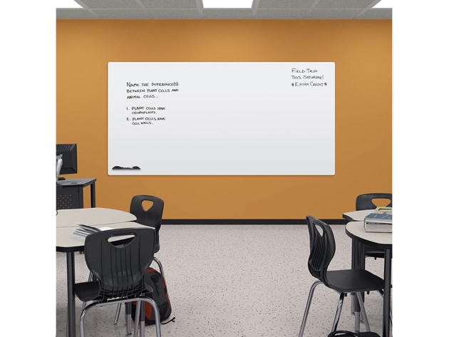 Best-Rite 208JD25 Elemental Magnetic Dry Erase Whiteboard Peel-n-Stick Skin,4x4' (New)