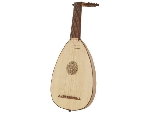 Roosebeck Descant Lute, 7-Course Lacewood Short Necked - Handcrafted Quality (Distressed Box)