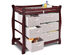Costway Cherry Sleigh Style Baby Changing Table Diaper 6 Basket Drawer Storage Nursery - Cherry