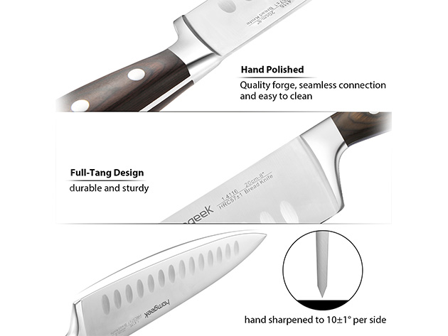 Homgeek 8-Piece Knife Set with Block