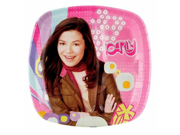 iCarly 8 Inch Large Square Pocket Lunch Dinner Plates