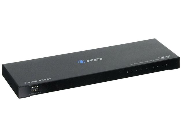 Orei 1x8 2.0 HDMI Splitter 8 Ports with Full Ultra HDCP 2.2, 4K at 60Hz & 3D Supports EDID Control - UHD-108