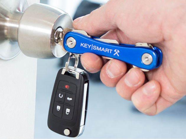 KeySmart® Rugged Compact 14-Key Holder (Blue)