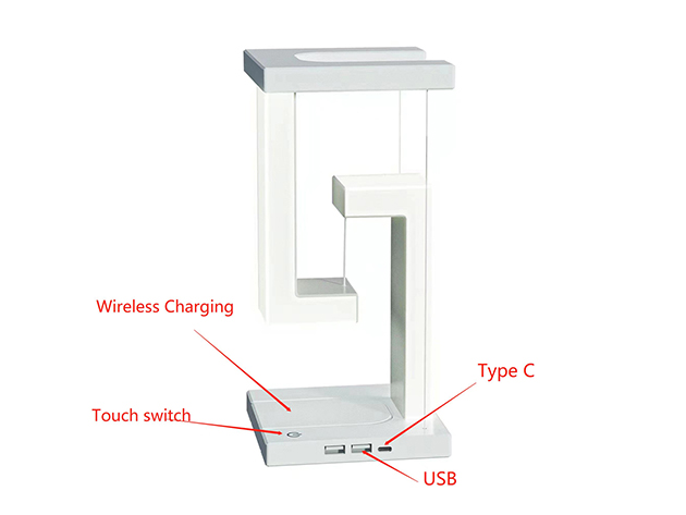 Magic Floating Lamp with Wireless Charging