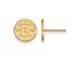 SS 14k Yellow Gold Plated NHL Boston Bruins XS Post Earrings