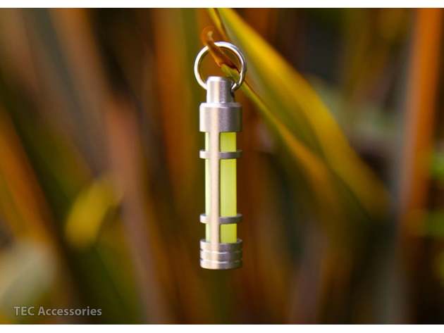 TEC-S3 Stainless Steel Embrite Glow Fob Bead Blasted Stainless Steel