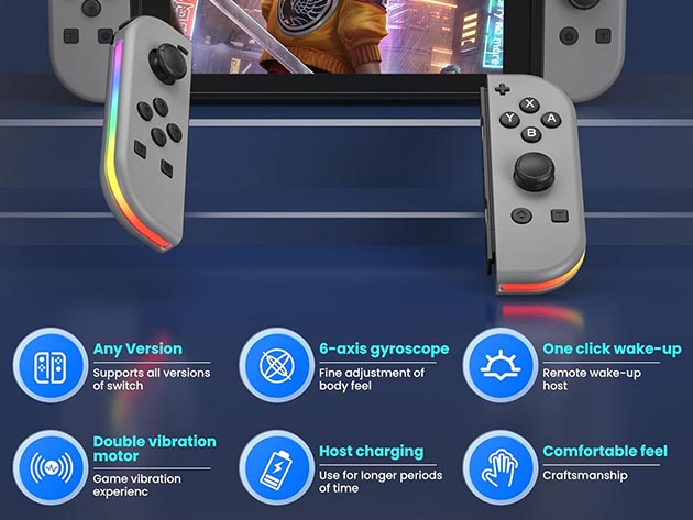 Wireless Controllers for Nintendo Switch with RGB Lights