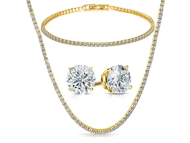 Tennis Jewelry with Swarovski Crystals 3-Piece Set