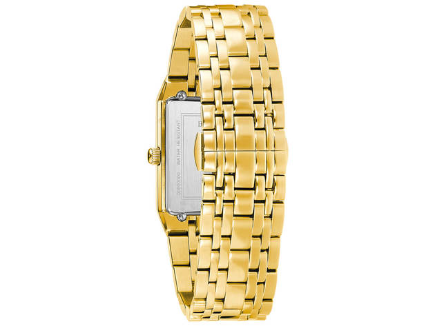 Bulova 97D120 Quadra Gold-Tone Watch | Simplemost
