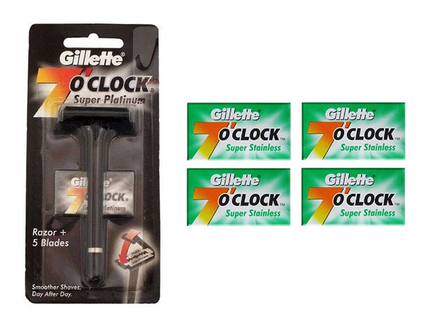 Gillette Double-Edge Safety Razor & Blade Set (10-Pack of 10 ct. Refill Blades)