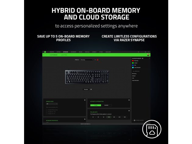 Razer Huntsman V2 Full Size Wired Optical Purple Clicky Switch Gaming Keyboard w Chroma RGB Backlighting (Refurbished)