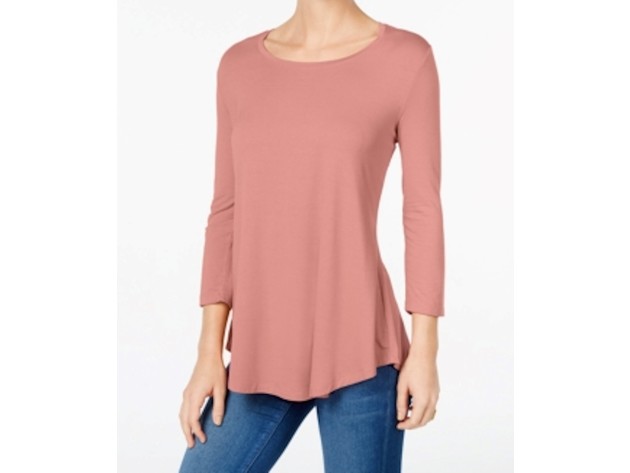 JM Collection Women's Collection Scoop-Neck Top Pink Size X-Large