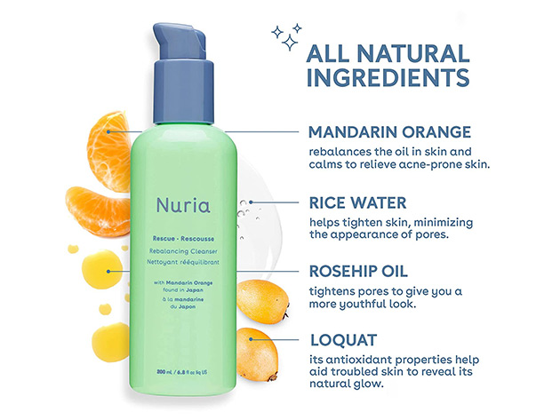 NURIA Rescue: Rebalancing Cleanser with Mandarin Orange (200ml)