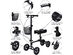 Costway Steerable Foldable Knee Walker Scooter Turning Brake Basket Drive Cart Black 