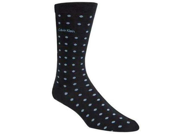 Calvin Klein Men's Polka Dot Dress Socks Blue Size Regular