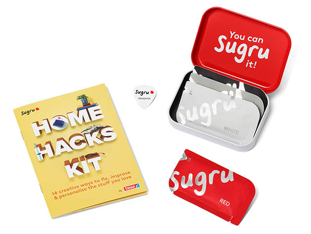 Sugru Moldable Multi-Purpose Glue 8-Pack + Fix & Create Kit Bundle (Multi-Colored)