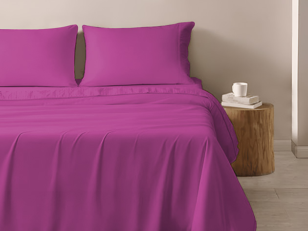 4-Piece Microfiber Sheet Set (Purple/King)