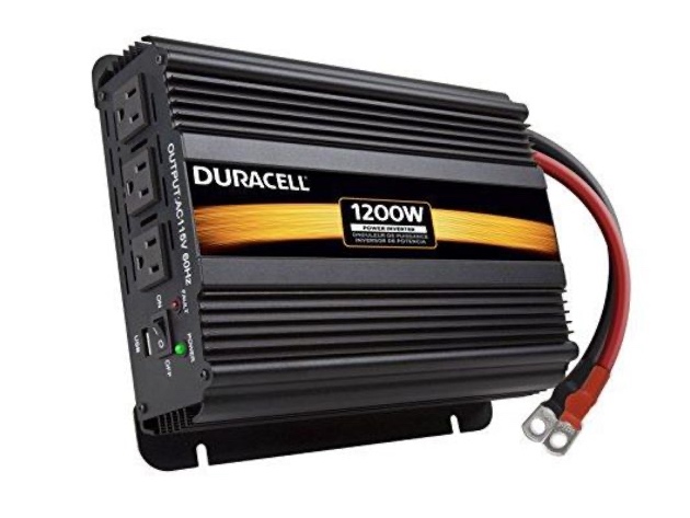 Duracell Battery-Biz DRINV1200 Power Inverter Converts Vehicle 1.5ft Cables,1200 W, Black
