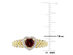 1/2 Carat (ctw) Natural Garnet Heart Promise Ring in 10K Yellow Gold with Diamonds - 9