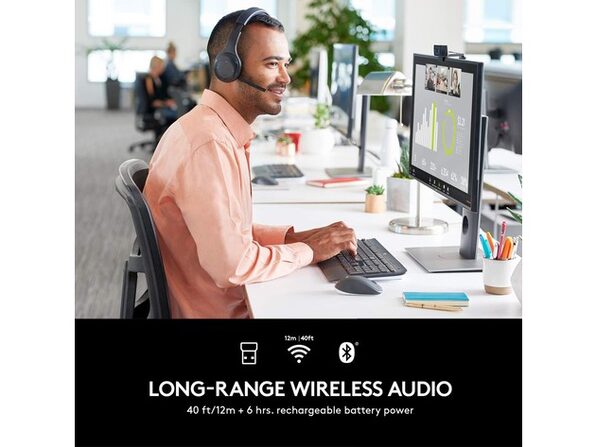 bluetooth wireless headset with mic for pc tablets and smartphones