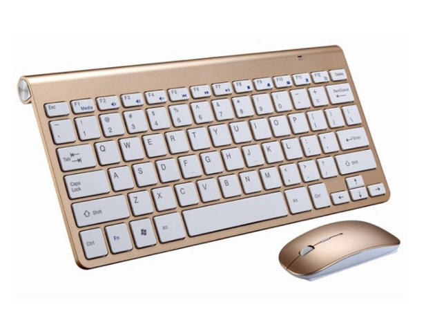 2.4G Wireless Keyboard & Mouse Combo (Gold)