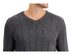 Club Room Men's Cotton Textured V-Neck Sweater Gray Size Medium