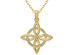 10K Yellow Gold Celtic Eternity Knot Charm Pendant Necklace with Chain